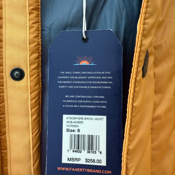 Faherty Women's Atmosphere Brook Jacket, Amber, Sz Small - NWT - Picture 8 of 8
